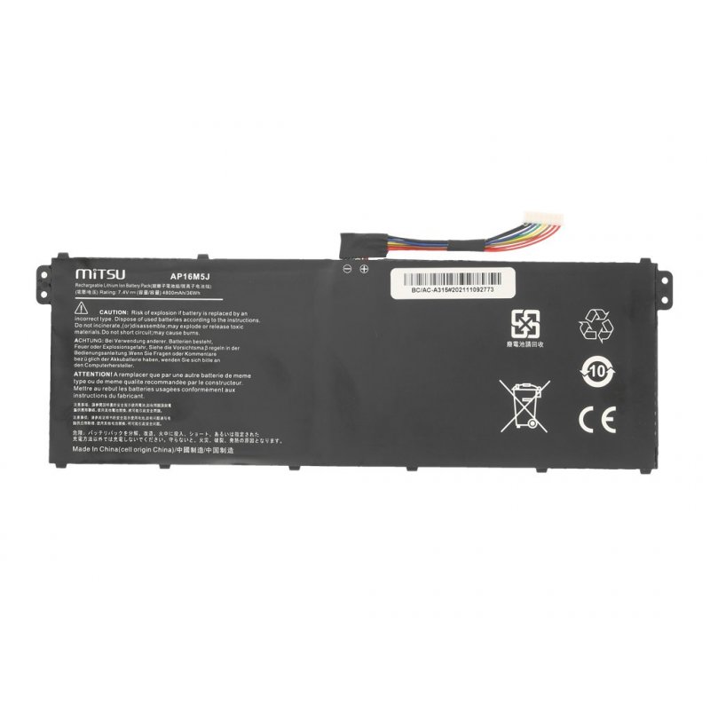 Habubu Retention Postal code Acer Aspire 3 A315-34-C3RT baterii Mitsu 4800 mAh (36 Wh), 2 articole  Li-polymer 7.4V (7.6V) - Energyking.ro